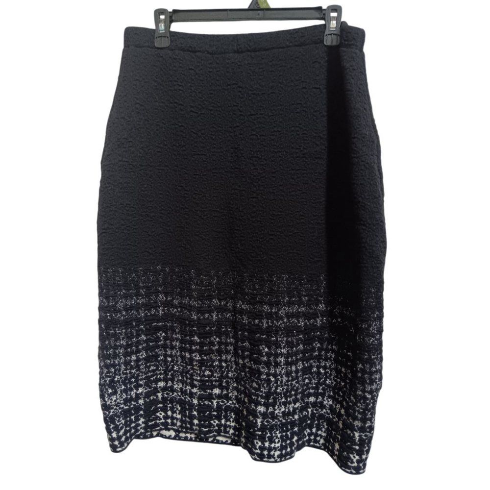 Stizzoli Black & White Leopard Print Knit Zip-Front Cardigan Sweater & Skirt Set - Picture 9 of 14